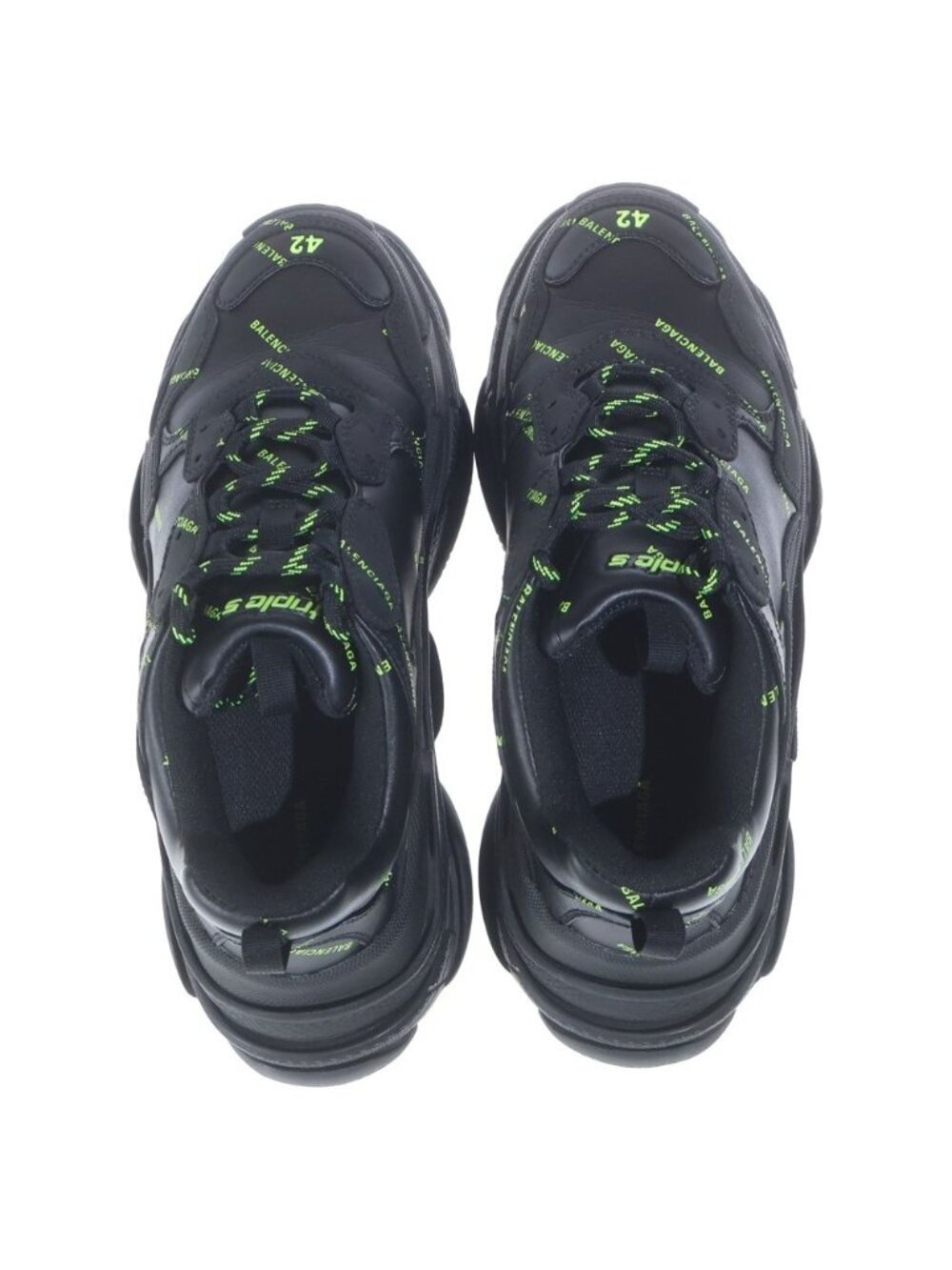 Balenciaga Triple S Sneaker Allover Logo S Low Cut Sneakers Black - Picture 4 of 6